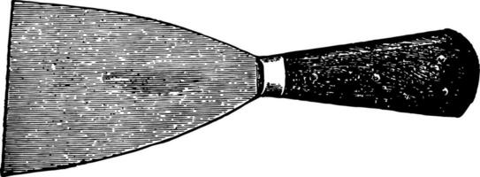 målare skrapning kniv årgång illustration. vektor