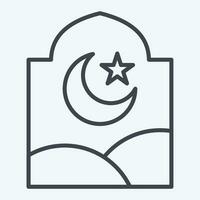 Symbol Fenster. verbunden zu Ramadan Symbol. Linie Stil. einfach Design editierbar. einfach Illustration vektor