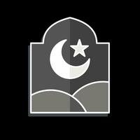 ikon fönster. relaterad till ramadan symbol. glansig stil. enkel design redigerbar. enkel illustration vektor