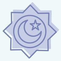 ikon gnugga el hizb. relaterad till ramadan symbol. två tona stil. enkel design redigerbar. enkel illustration vektor