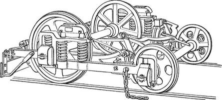 maximal Traktion, Jahrgang Illustration. vektor