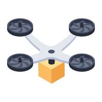 trendiga quadcopter -koncept vektor