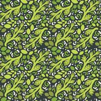 sömlös mönster grön blad växt kreativ design bakgrund vektor illustration