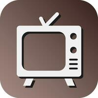 TV vektor glyf lutning bakgrund ikon för personlig och kommersiell använda sig av.