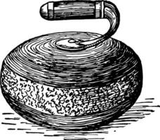 curling årgång illustration. vektor