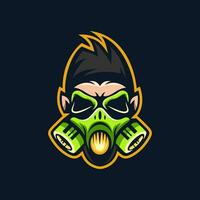 gas mask esport logotyp vektor