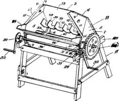 Beton Rührgerät Jahrgang Illustration. vektor