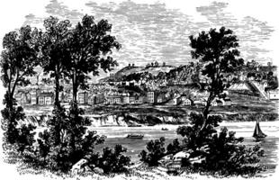 cincinnati im 1812 Jahrgang Illustration. vektor