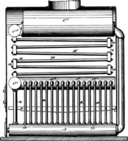 geschlossen Schiff Kessel Jahrgang Illustration. vektor