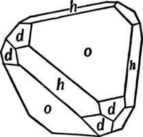 tetraeder kub och dodekaeder i kombination, årgång illustration. vektor
