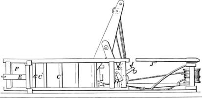 Baumwolle Drücken Sie Jahrgang Illustration. vektor