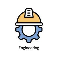 Ingenieurwesen Vektor gefüllt Gliederung Symbol Design Illustration. Geschäft und Verwaltung Symbol auf Weiß Hintergrund eps 10 Datei