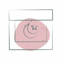 ikon ramada. relaterad till ramadan symbol. Färg fläck stil. enkel design redigerbar. enkel illustration vektor