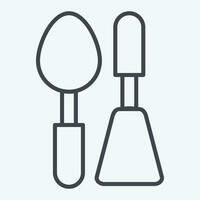ikon slev. relaterad till matlagning symbol. linje stil. enkel design redigerbar. enkel illustration vektor