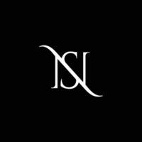 monogram ns logotyp vektor