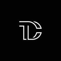 monogram t och d logotyp vektor
