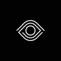 umrissen geometrisch Auge Logo vektor