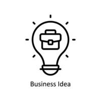 Geschäft Idee Vektor Gliederung Symbol Design Illustration. Geschäft und Verwaltung Symbol auf Weiß Hintergrund eps 10 Datei