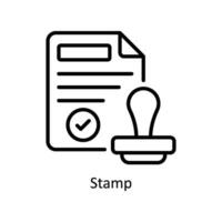 Briefmarke Vektor Gliederung Symbol Design Illustration. Geschäft und Verwaltung Symbol auf Weiß Hintergrund eps 10 Datei