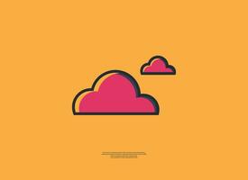 illustration vektor grafisk av ikon moln med stil minimalistisk