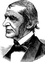 ralph waldo emerson årgång illustration vektor