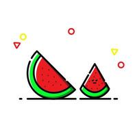 Wassermelone Symbol, Obst Symbol Vektor Illustration, frisch Wassermelone