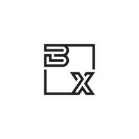 bx trogen i linje begrepp med hög kvalitet logotyp design vektor