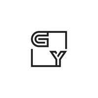 gy futuristisch im Linie Konzept mit hoch Qualität Logo Design vektor