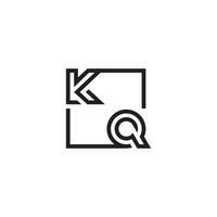 kq futuristisch im Linie Konzept mit hoch Qualität Logo Design vektor