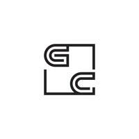 gc futuristisch im Linie Konzept mit hoch Qualität Logo Design vektor