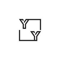 yy futuristisch im Linie Konzept mit hoch Qualität Logo Design vektor