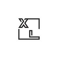 xl futuristisch im Linie Konzept mit hoch Qualität Logo Design vektor