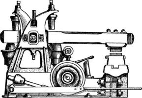 horizontal Dampf Leistung Hammer, Jahrgang Illustration. vektor