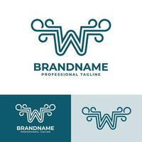 brev w vind logotyp, lämplig för företag relaterad till vind med w första vektor