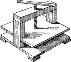 skruva Tryck årgång illustration. vektor