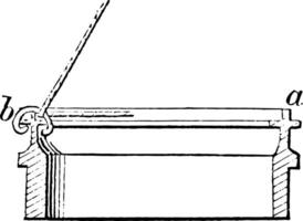 Fleisch Cutter Jahrgang Illustration. vektor