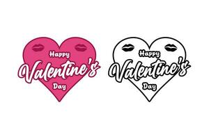 glücklich Valentinstag Tag Design Vorlage vektor