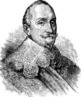 König Gustav Adolf Jahrgang Illustration vektor