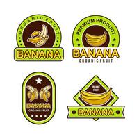 samling illustrerade banan logotyper mall vektor