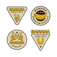 Logo Banane einstellen Sammlung Vorlage vektor