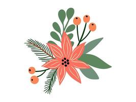 Blumen- Weihnachten Illustration Sammlung vektor