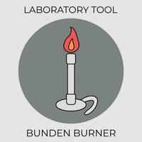 Labor Werkzeuge und Ausrüstung Bunsen Brenner Vektor