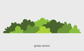 avrundad gräs illustration i platt stil vektor