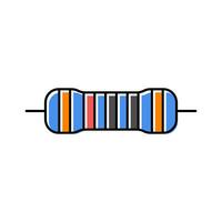 Metall Film Widerstand elektronisch Komponente Farbe Symbol Vektor Illustration