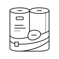 Weiß rollen Papier Handtuch Linie Symbol Vektor Illustration
