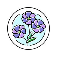 violett kosmetisk växt Färg ikon vektor illustration