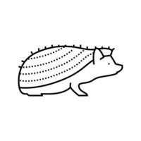 Igel Herbst Herbst Jahreszeit Linie Symbol Vektor Illustration