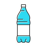 flytande vatten plast flaska Färg ikon vektor illustration