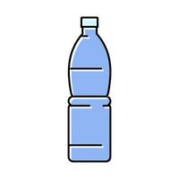 trinken Wasser Plastik Flasche Farbe Symbol Vektor Illustration