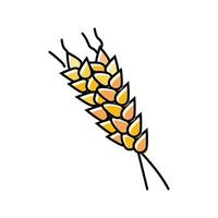 Ährchen reif Weizen Farbe Symbol Vektor Illustration
